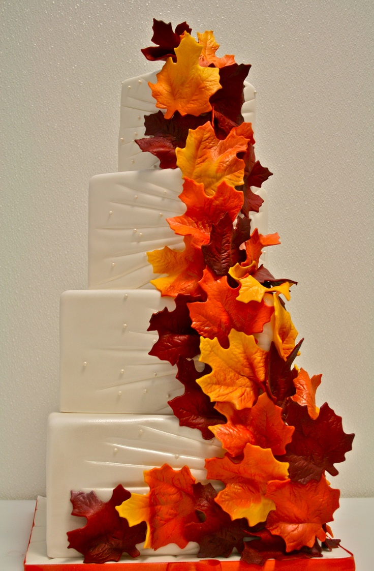 Fall Themed Wedding Cake Fall Themed Wedding Cake