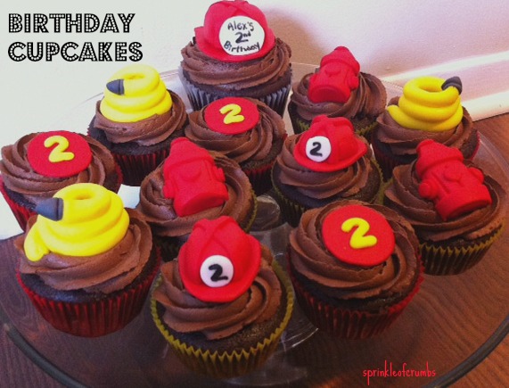 Firefighter Birthday Cupcakes