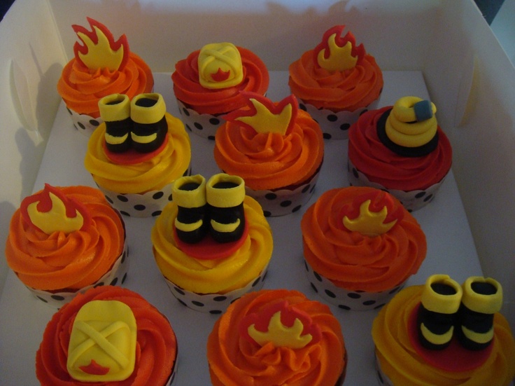 Firefighter Cupcakes