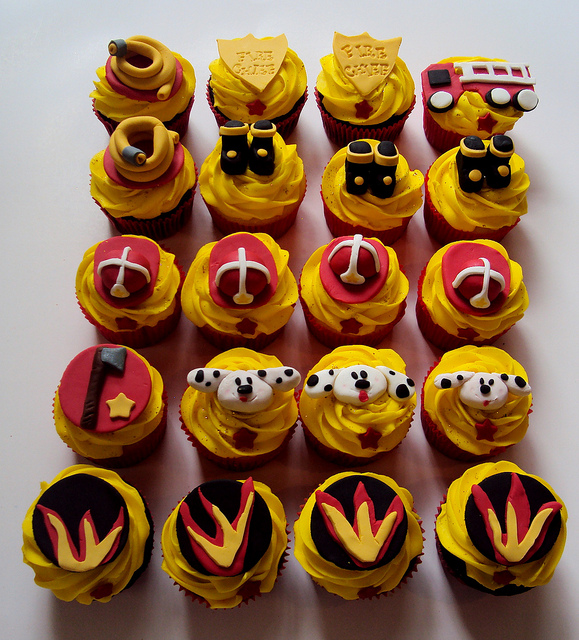 Firefighter Cupcakes