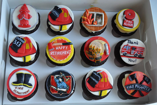 Firefighter Retirement Cupcakes