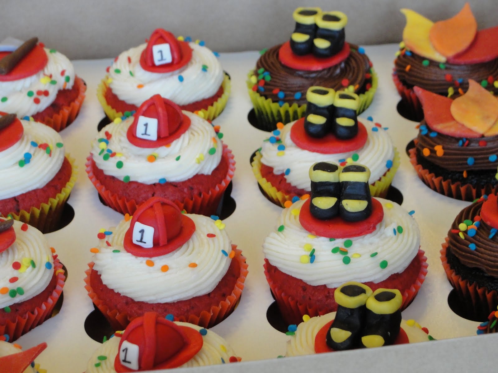12 Photos of Firefighter Cupcake Cakes 12 Photos of Firefighter Cupcake Cakes