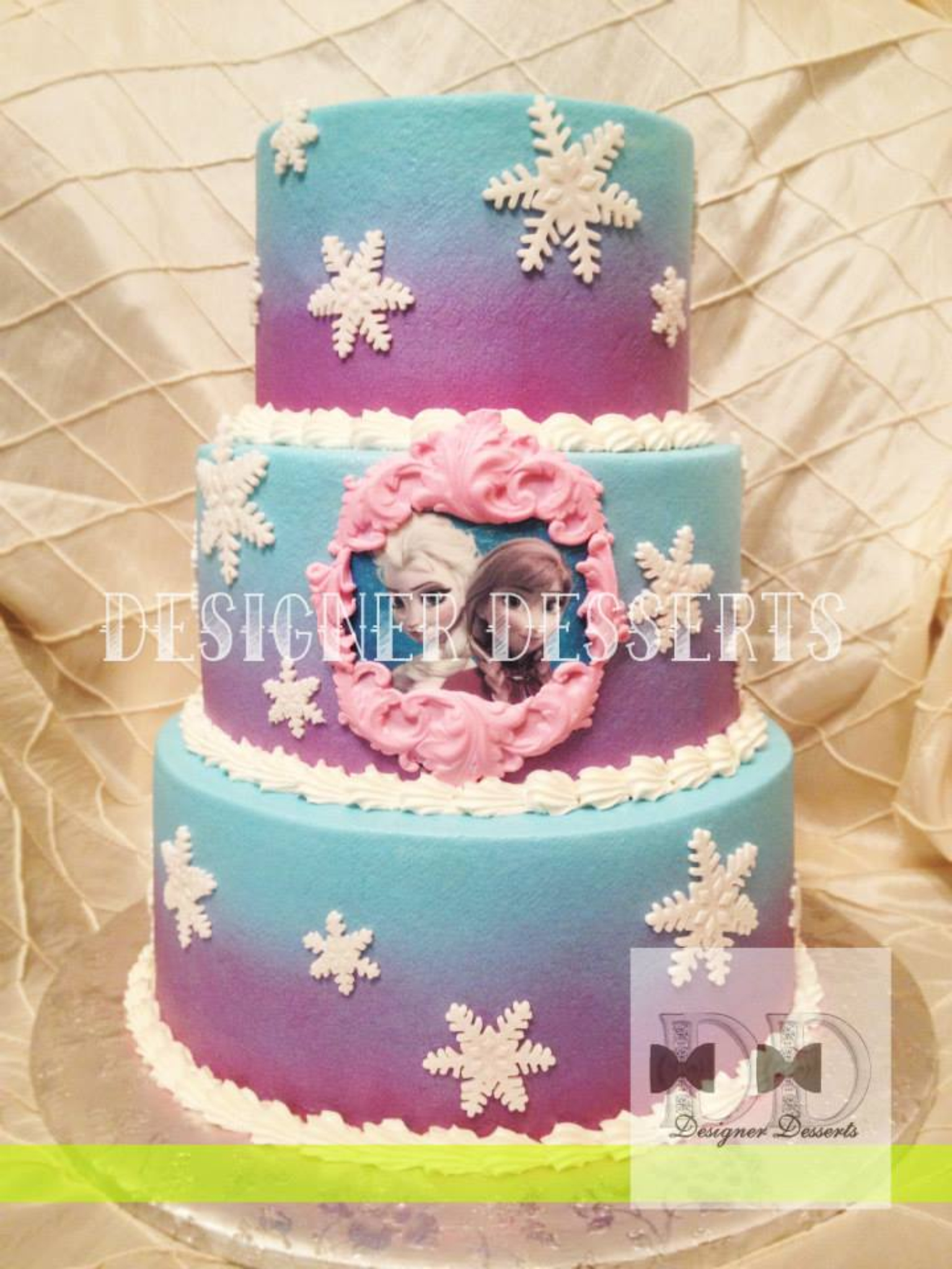 Frozen Blue and Purple Birthday Cakes