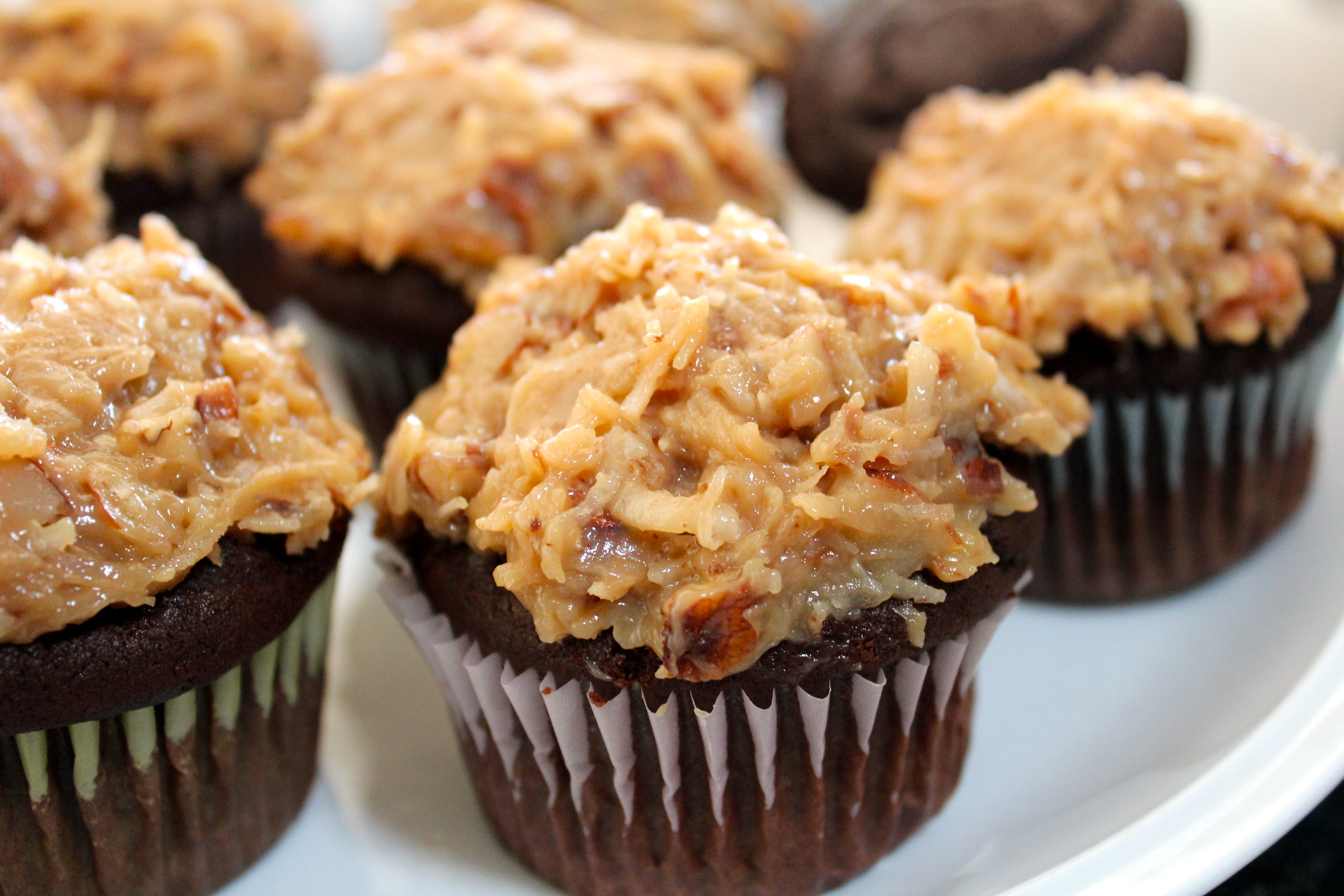 German Chocolate Cupcakes