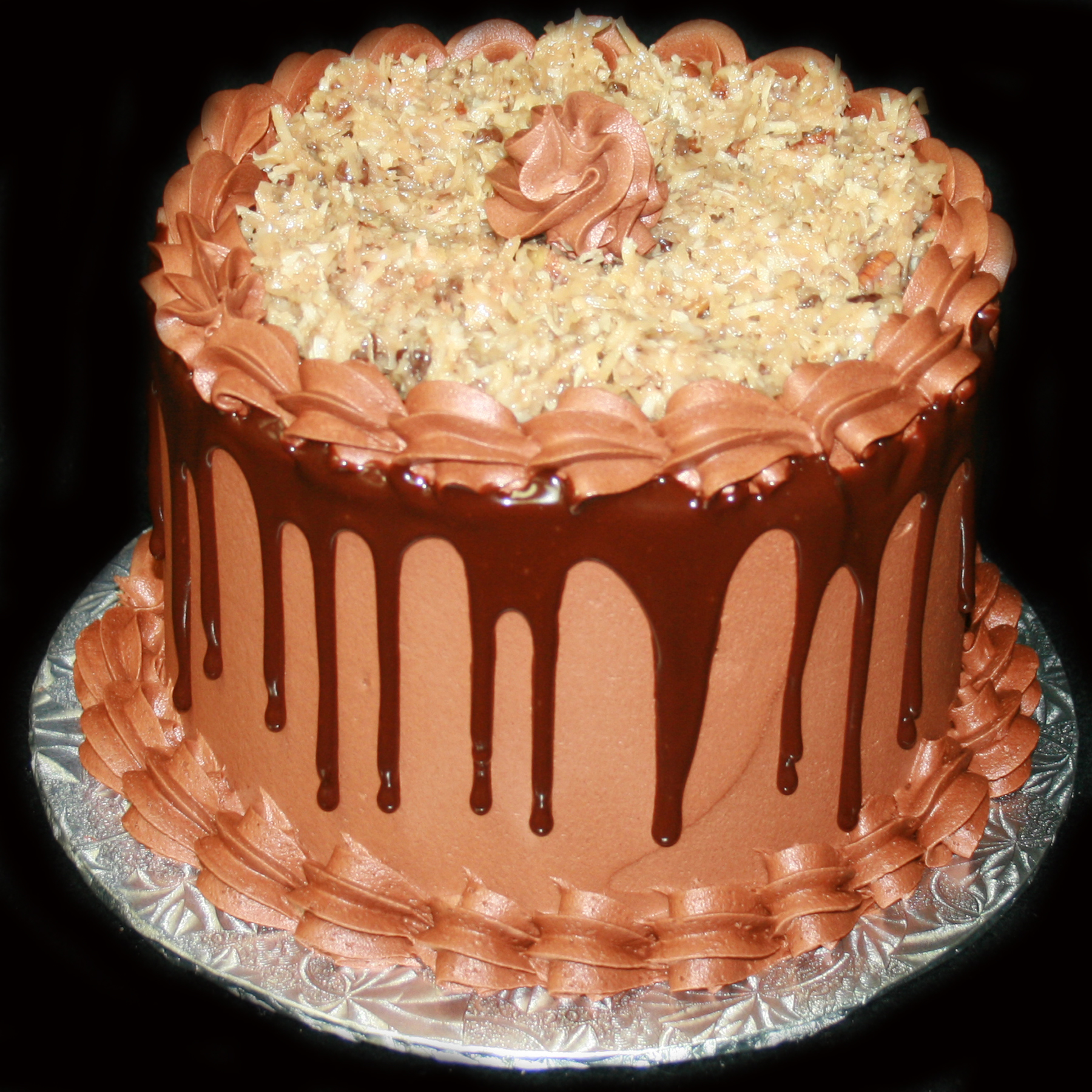 German Chocolate Wedding Cake