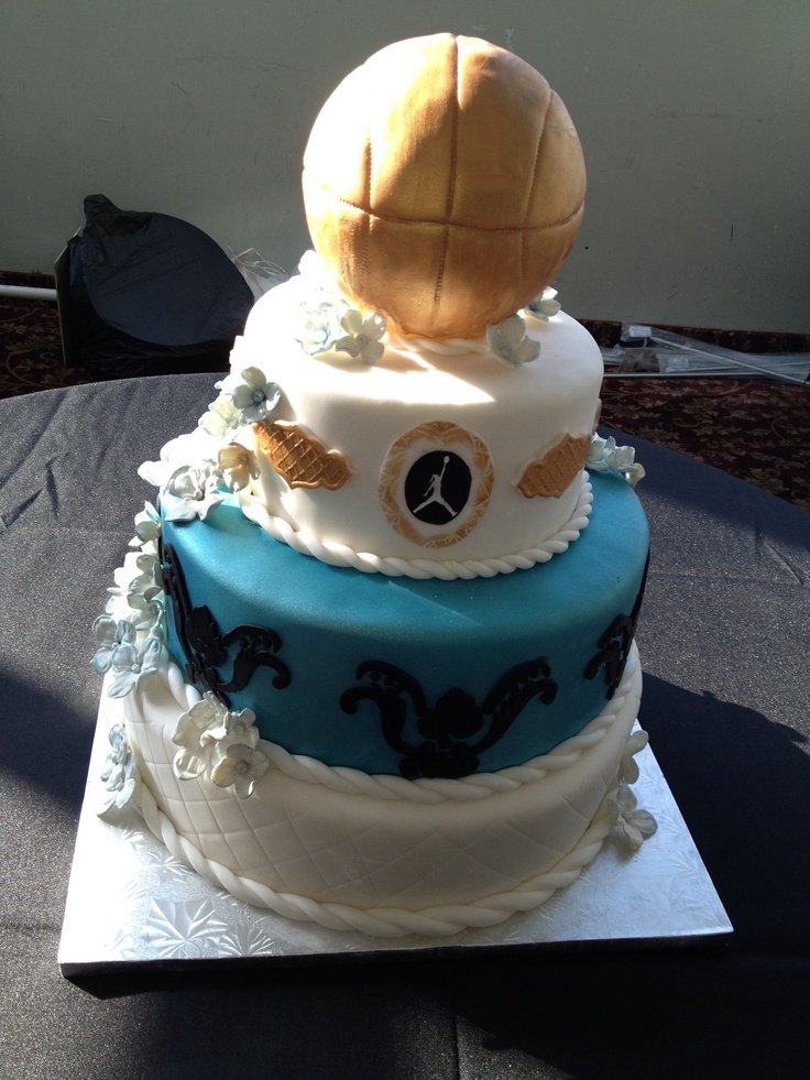 Girl Sweet 16 Basketball Cake