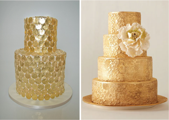 Gold Wedding Cake