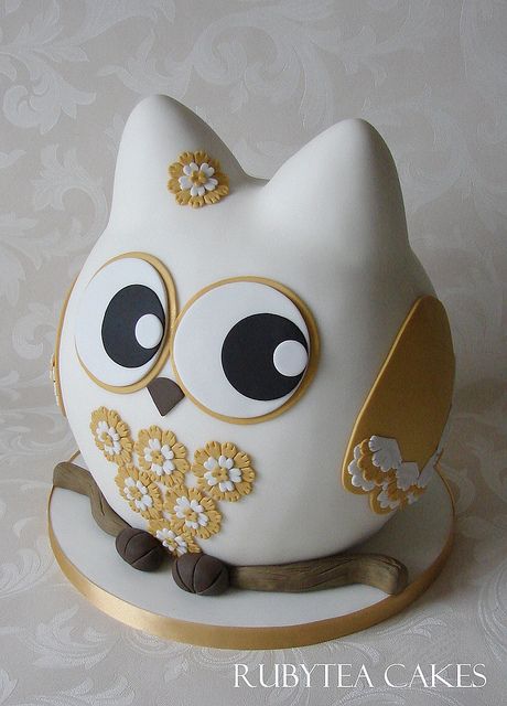 Gold & White Owl