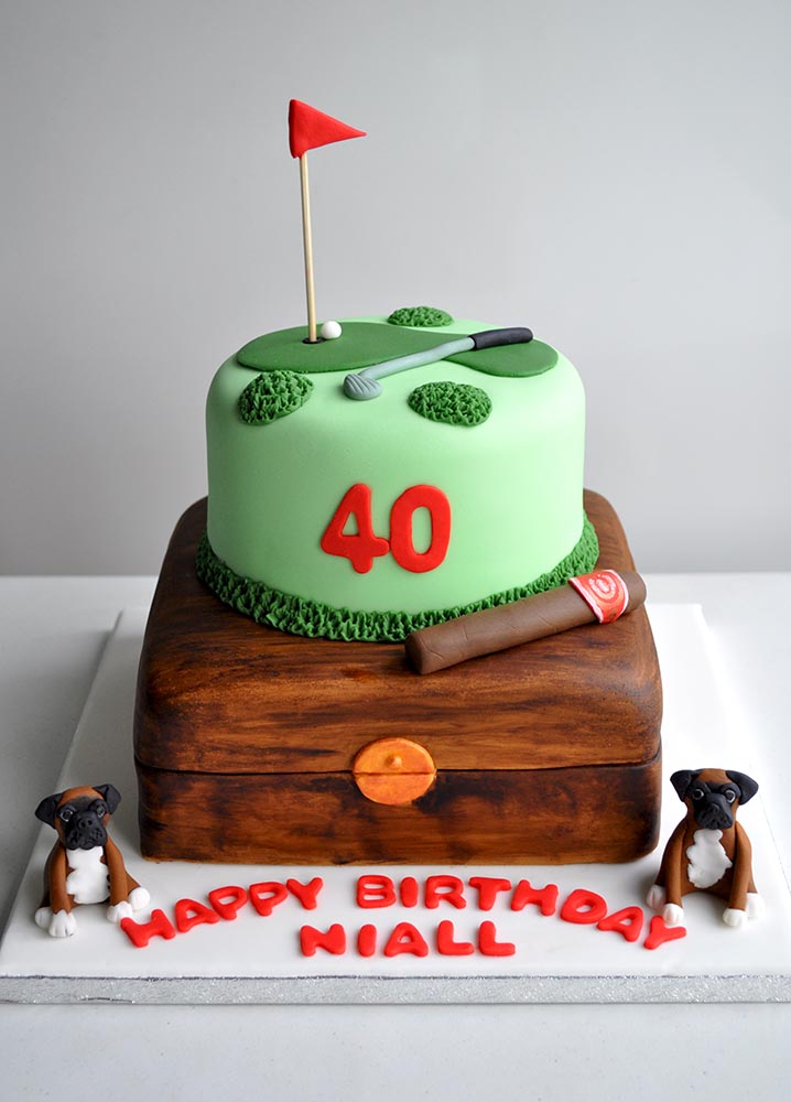 Golf Themed Birthday Cake