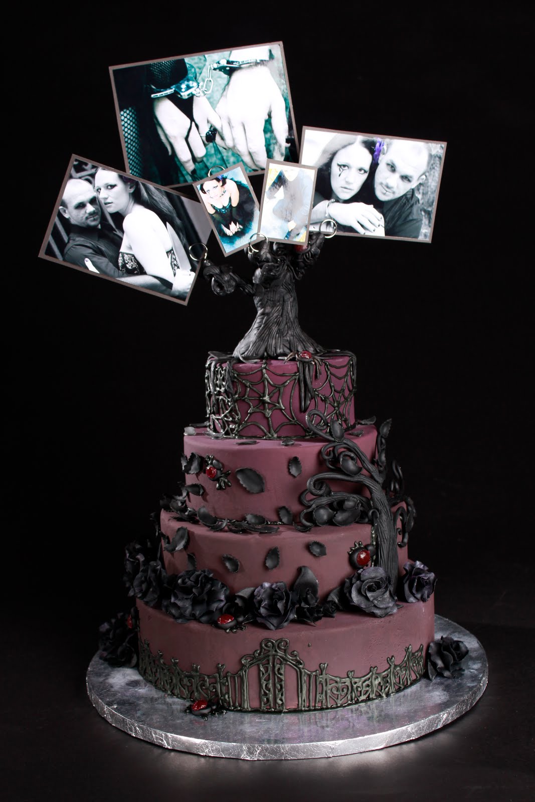 Gothic Halloween Wedding Cake