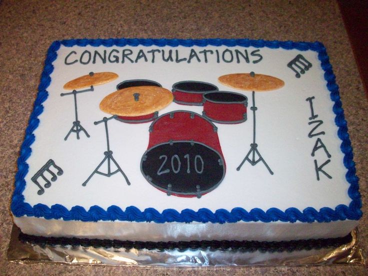 Graduation Sheet Cake Drum Set