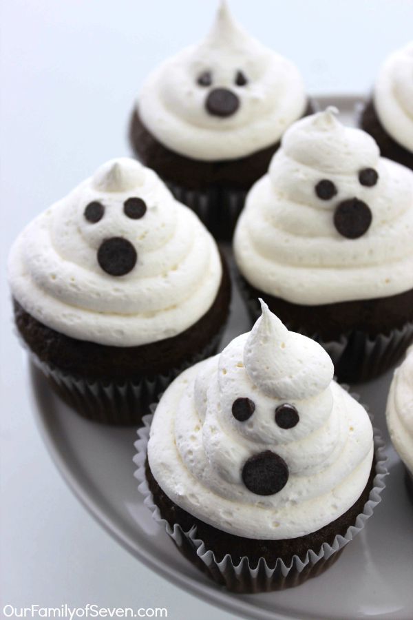 Halloween Marshmallow Ghost Cupcakes Recipe