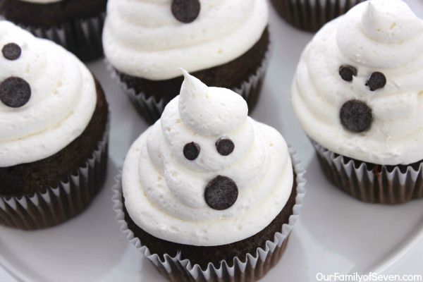Halloween Marshmallow Ghost Cupcakes Recipe