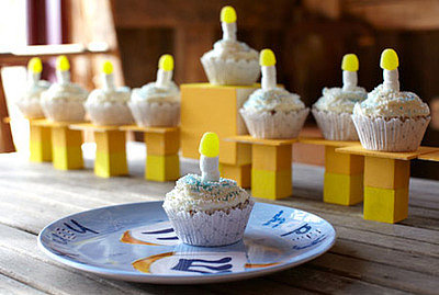 Hanukkah Menorah Cupcakes