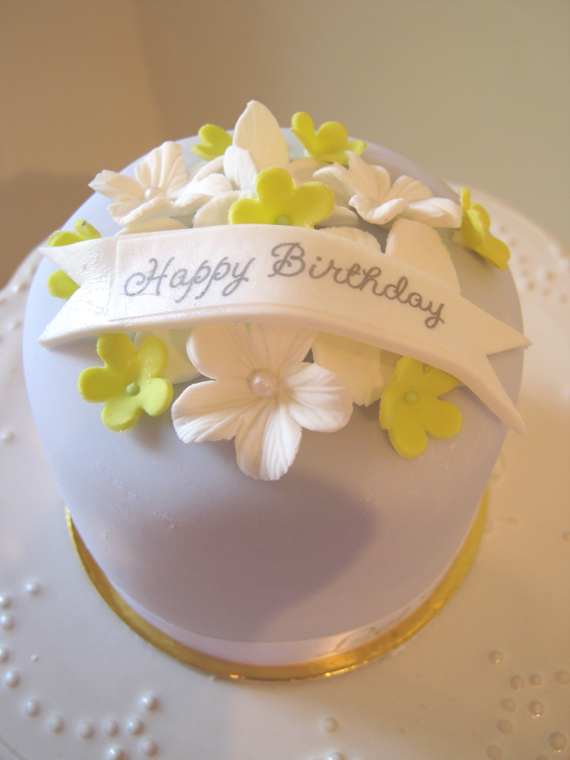 Happy Birthday Cake with Flowers Happy Birthday Cake with Flowers