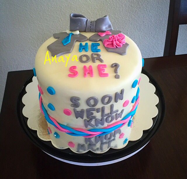 Homemade Gender Reveal Cake Homemade Gender Reveal Cake