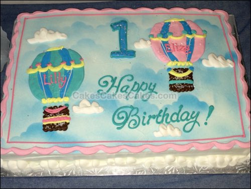 Hot Air Balloon Sheet Cake