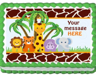 Jungle Animal Birthday Sheet Cakes Jungle Animal Birthday Sheet Cakes