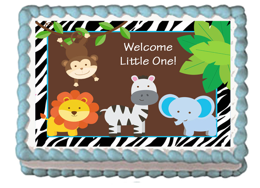 Jungle Theme Baby Shower Sheet Cake Jungle Theme Baby Shower Sheet Cake