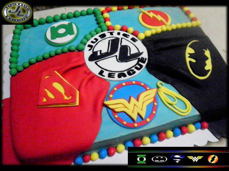 Justice League Birthday Cake