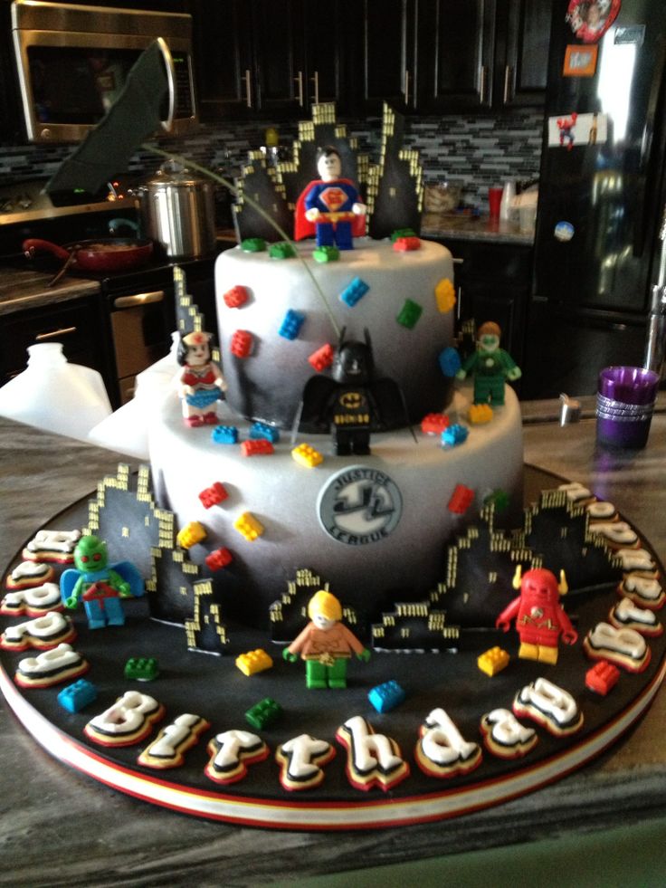 LEGO Justice League Birthday Cake