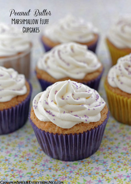 Marshmallow Cream Peanut Butter Cupcakes