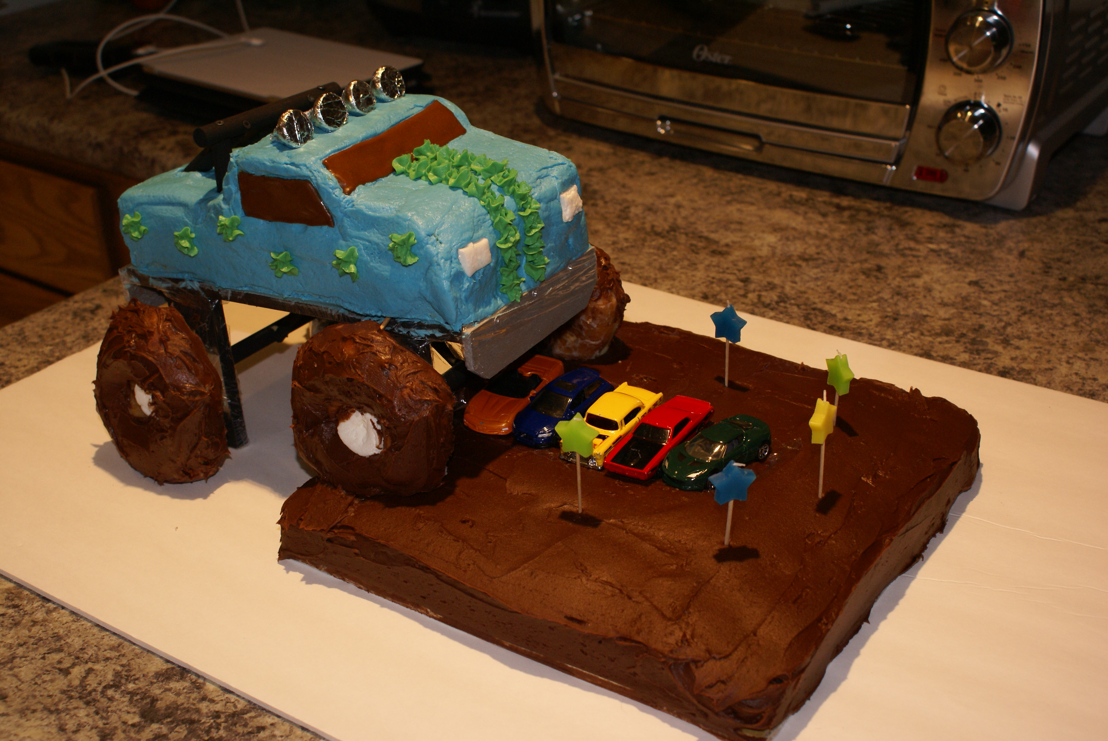 Monster Truck Birthday Cake Idea