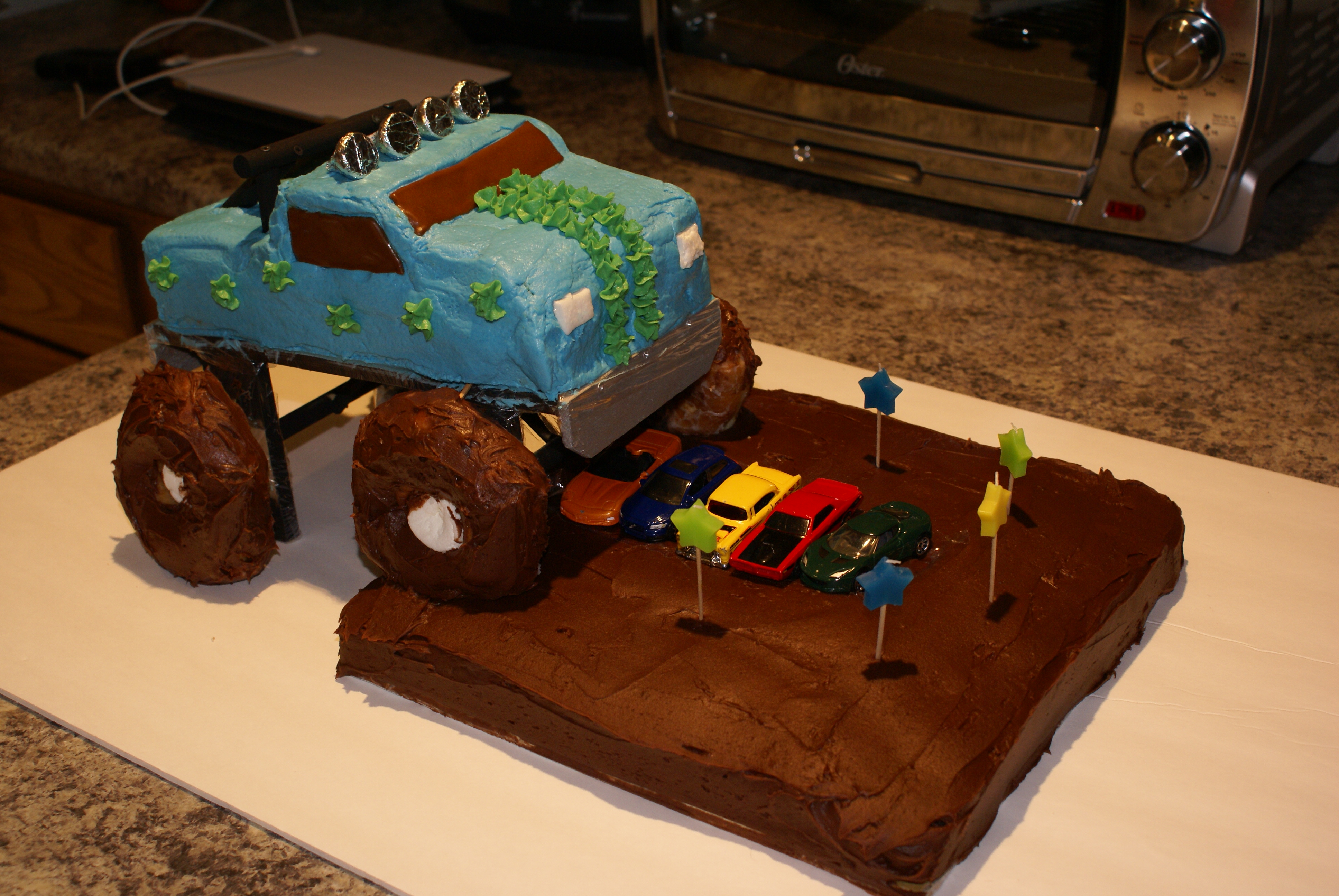 Monster Truck Birthday Cake Idea Monster Truck Birthday Cake Idea