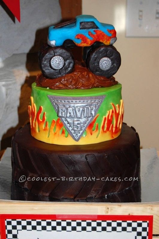 Monster Truck Birthday Cake