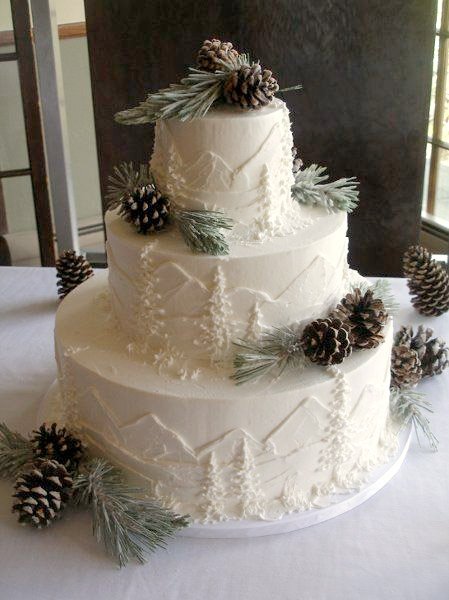 Mountain Wedding Cake