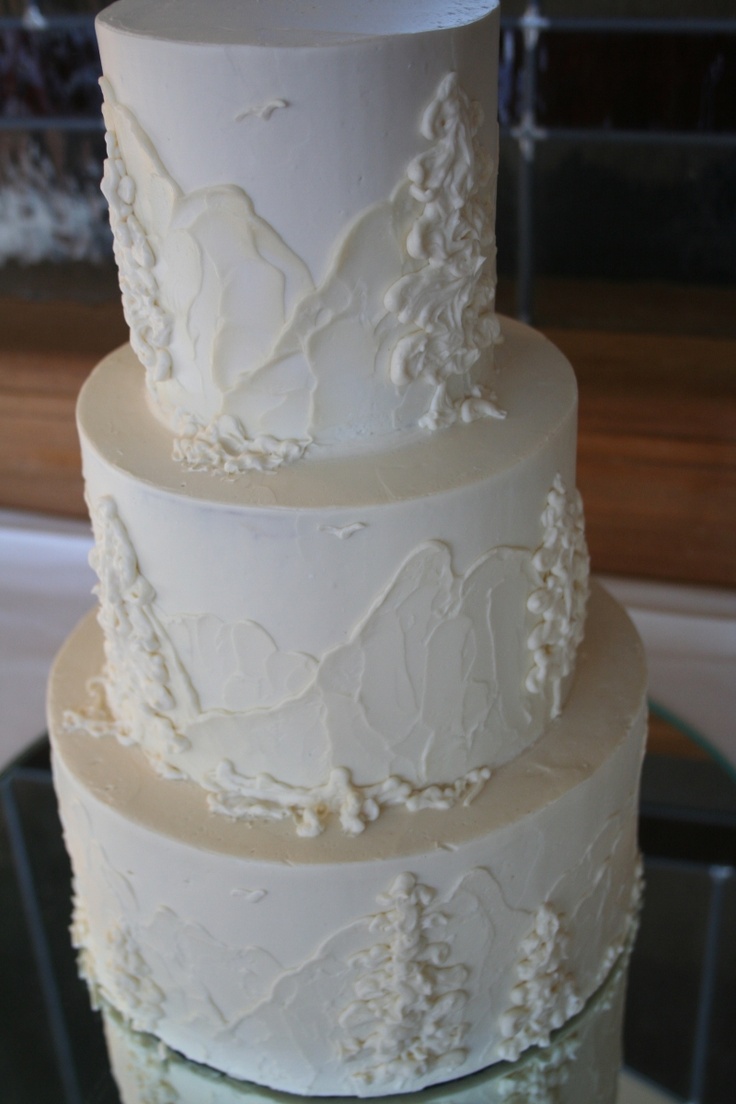 Mountain Wedding Cake