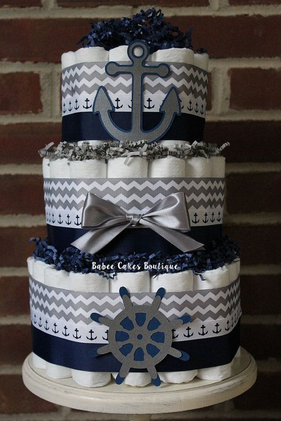 Nautical Baby Shower Diaper Cake Nautical Baby Shower Diaper Cake
