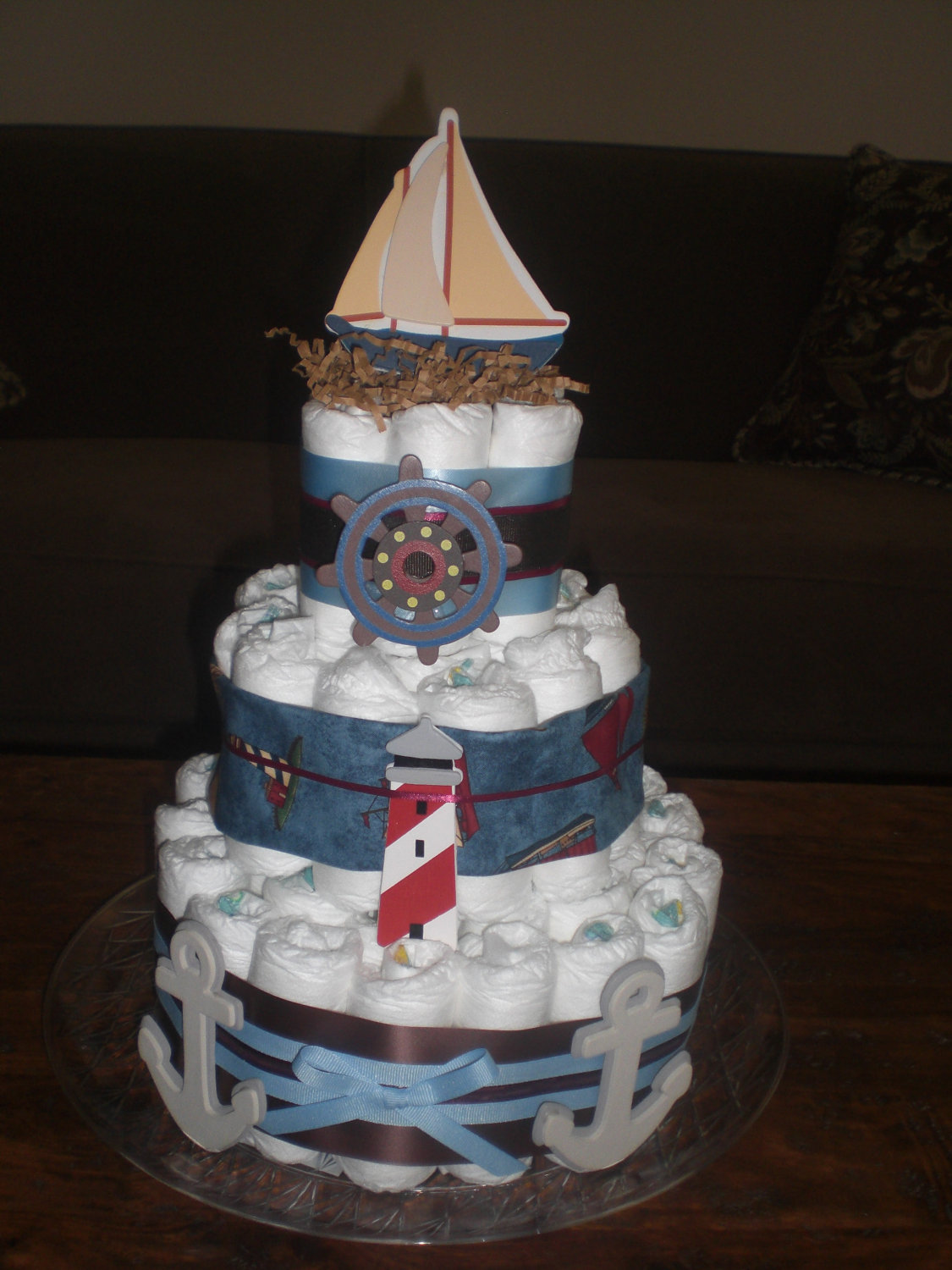 Nautical Theme Diaper Cake