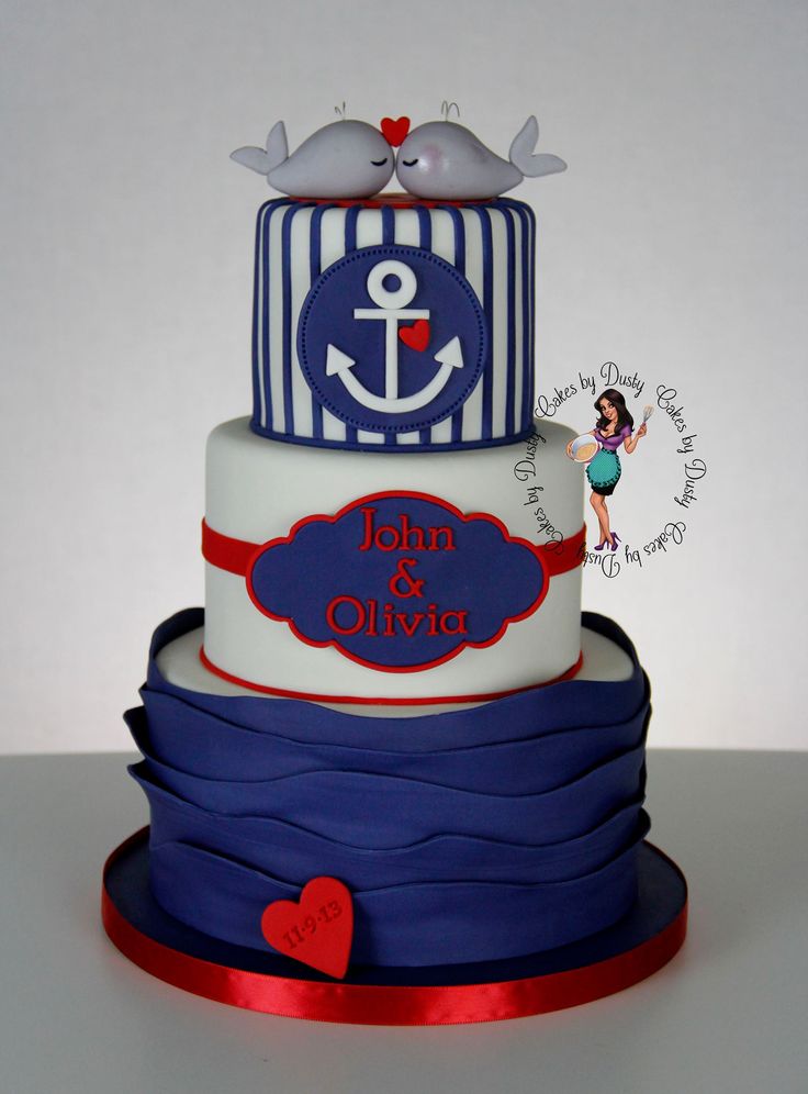 Nautical Whale Baby Shower Cake