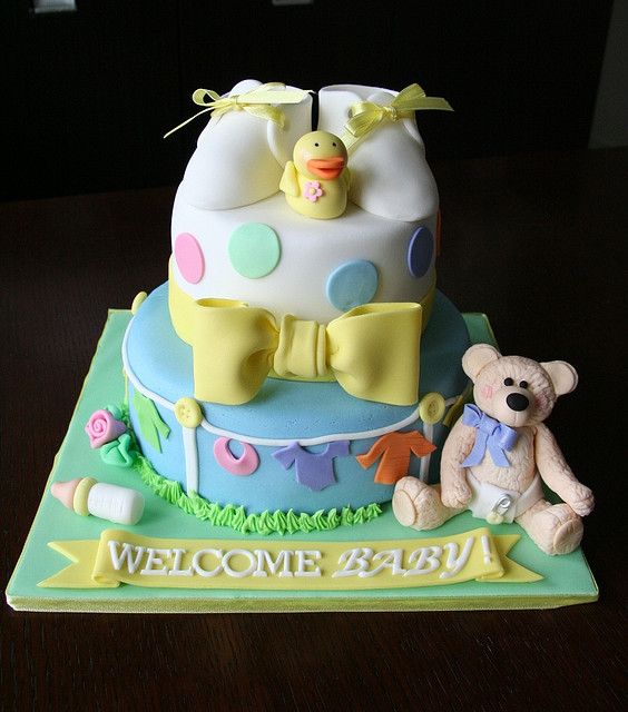 10 Photos of Neutral Baby Shower Frosting Cakes 10 Photos of Neutral Baby Shower Frosting Cakes