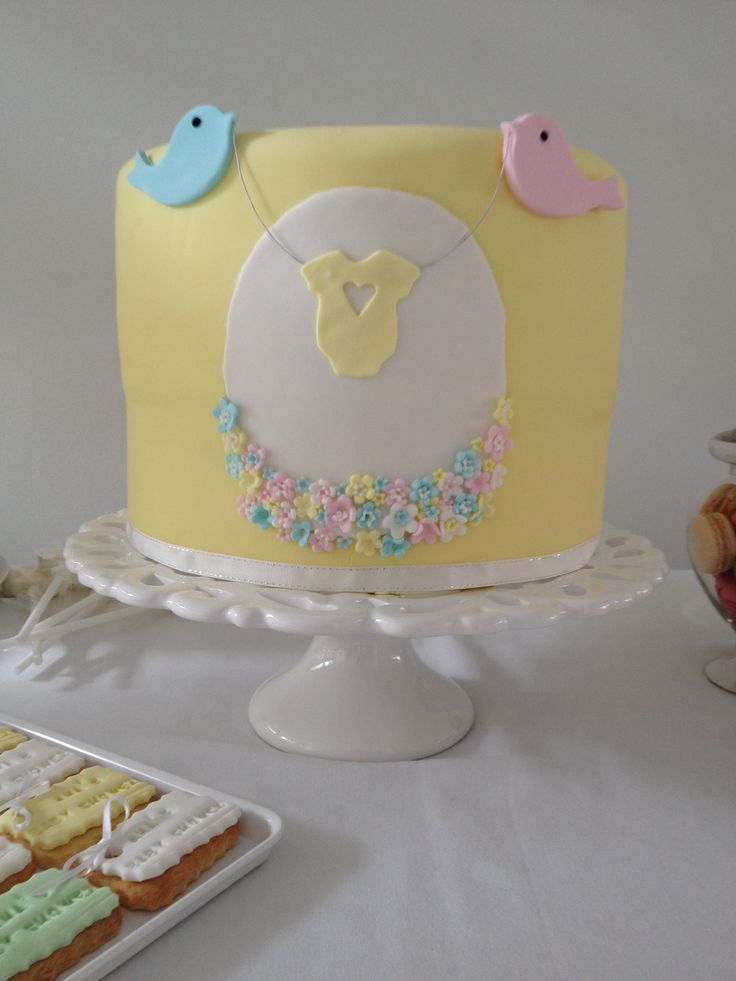 Neutral Baby Shower Cake