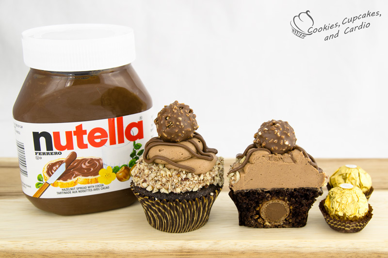 Nutella with Ferrero Rocher Cupcakes