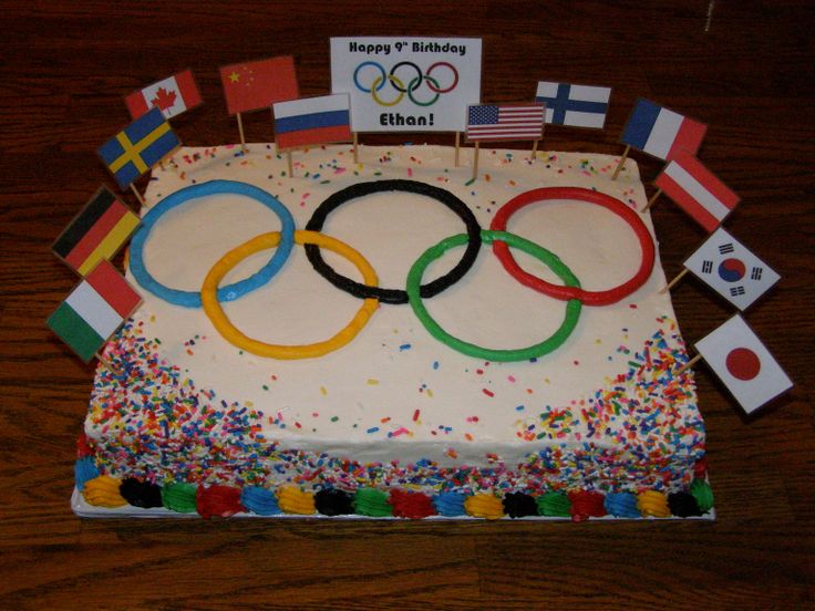Olympic Rings Birthday Cake