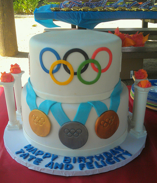 Olympic Themed Birthday Cake