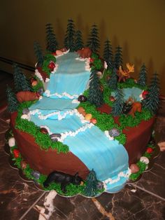 Outdoor Theme Birthday Cake