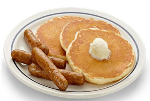 Pancake and Sausage Breakfast