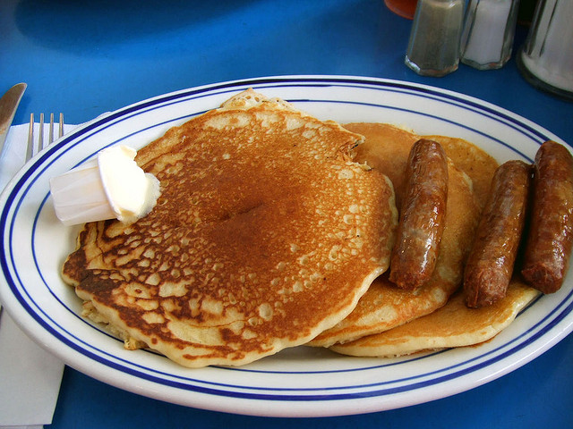 Pancake and Sausage Breakfast