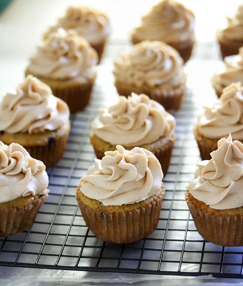 Peanut Butter Banana Cupcakes with Cream Cheese Frosting