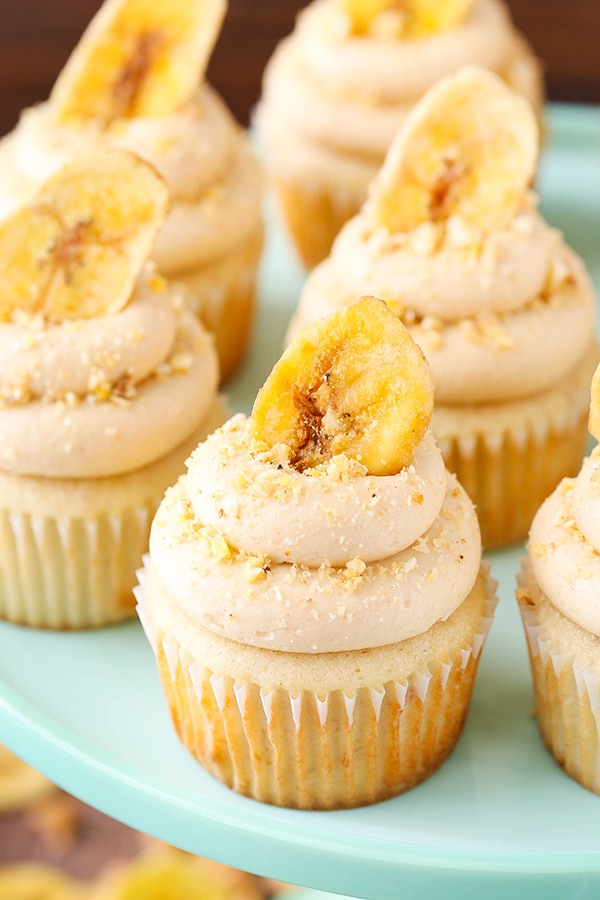 Peanut Butter Banana Cupcakes with Cream Cheese Frosting