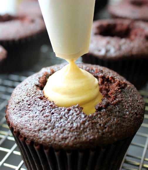 Peanut Butter Chocolate Cupcakes with Cream Cheese Filling