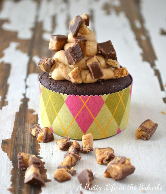 Peanut Butter Filled Chocolate Cupcakes