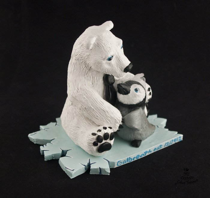 Penguins and Polar Bear Cake Topper