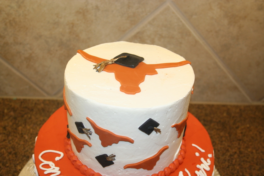 Picture of Longhorn with Graduation Cap