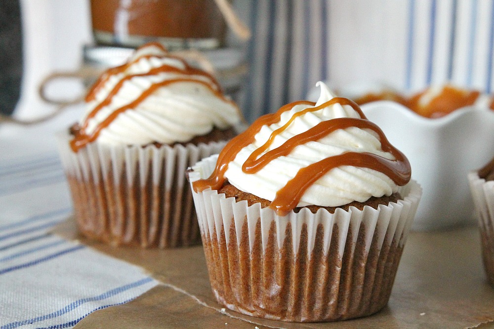 Pumpkin Cupcakes with Cream Cheese Frosting