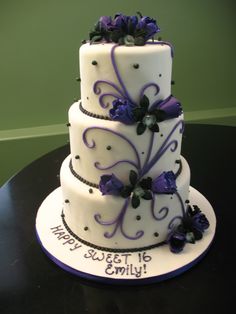 Purple and Black Sweet 16